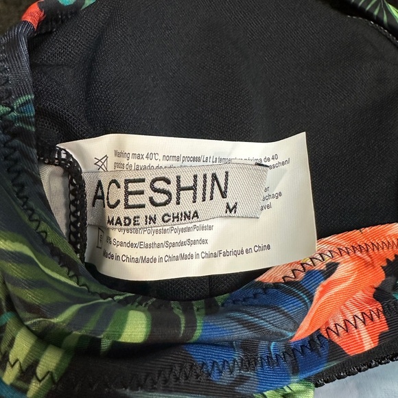 Tropical Floral Tankini‎ Set Racerback Tie - Picture 3 of 4